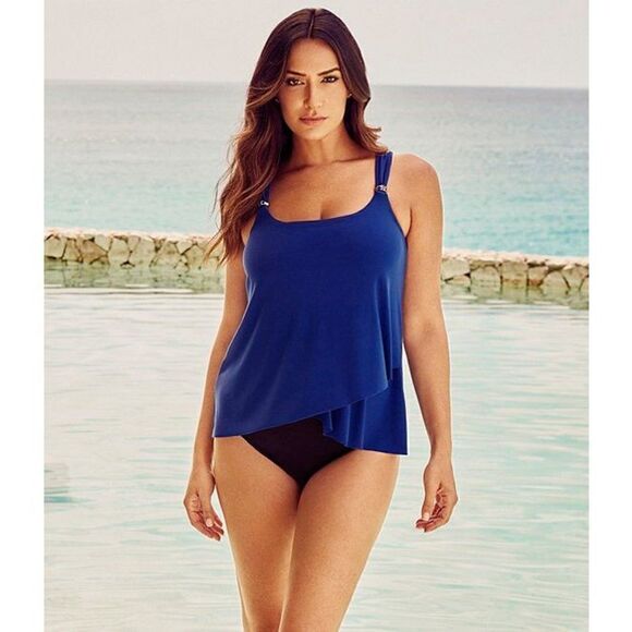 New. Miraclesuit blue tankini top. Size 10 - Picture 2 of 9